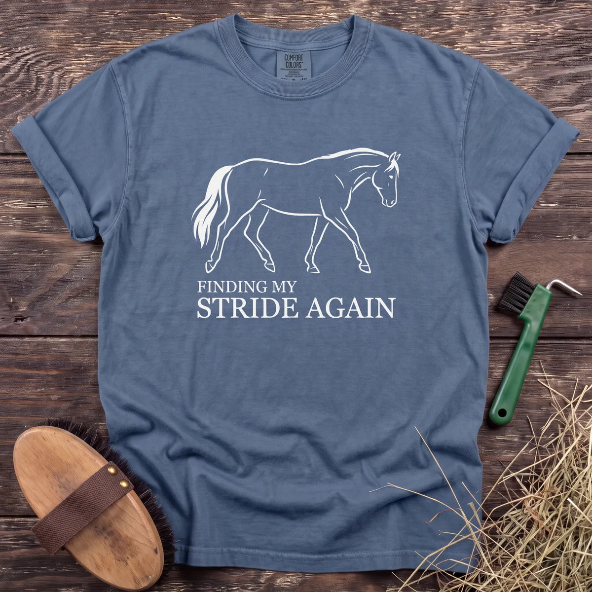 Finding My Stride T-Shirt in Blue Jean [color: Blue Jean]