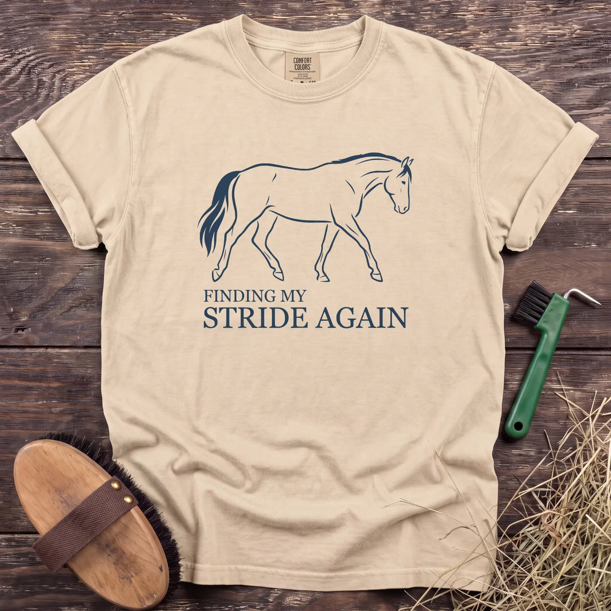 Finding My Stride T-Shirt in Ivory [color: Ivory]
