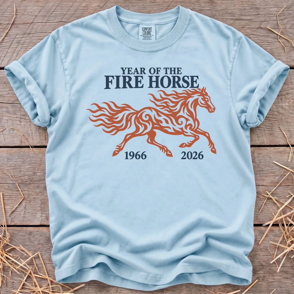 Fire Horse 2026 T-Shirt in Chambray [color: Chambray]
