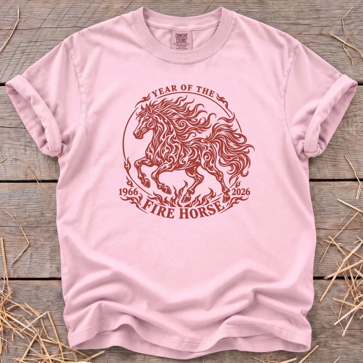 Fire Horse T-Shirt in Blossom [color: Blossom]