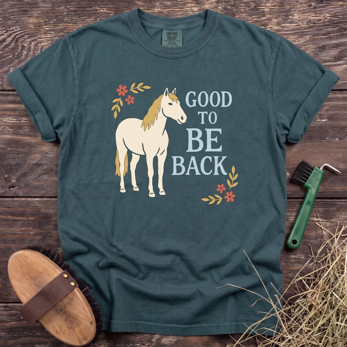Good to Be Back T-Shirt in Blue Spruce [color: Blue Spruce]