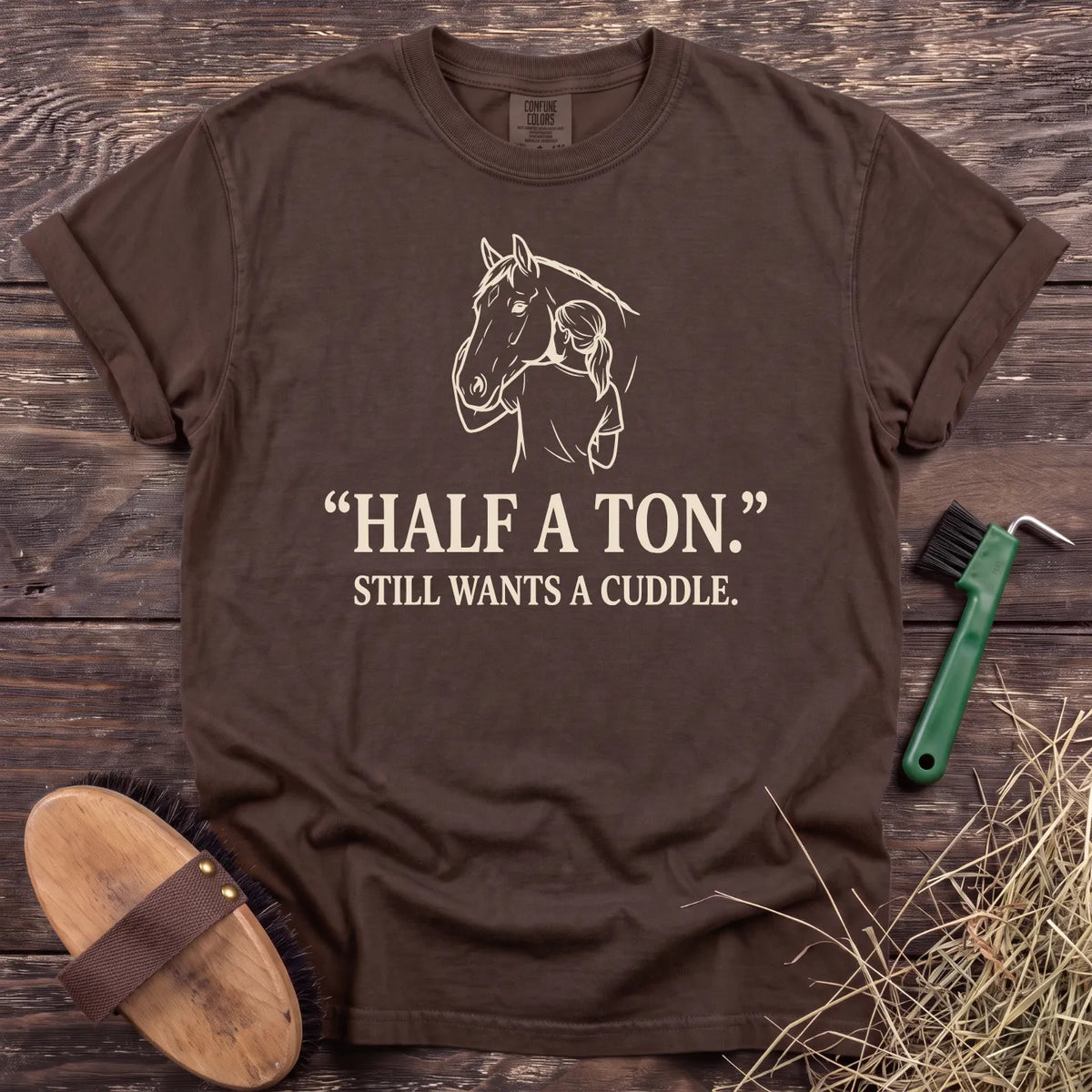 Half a Ton T-Shirt in Espresso [color: Espresso]