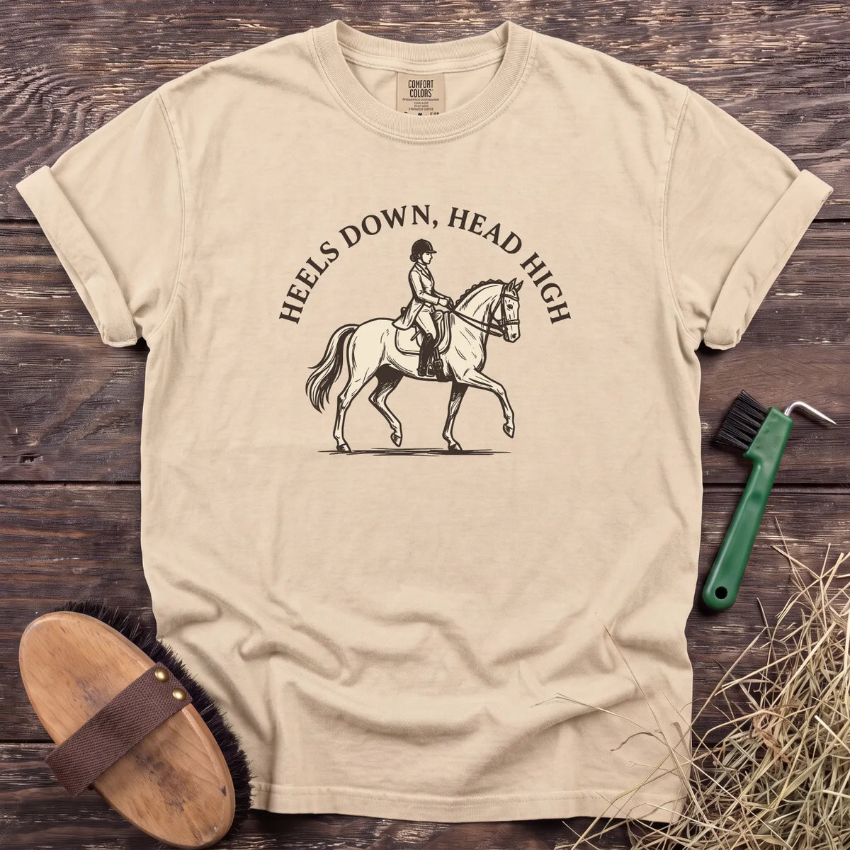 Heels Down, Head High T-Shirt in Ivory [color: Ivory]