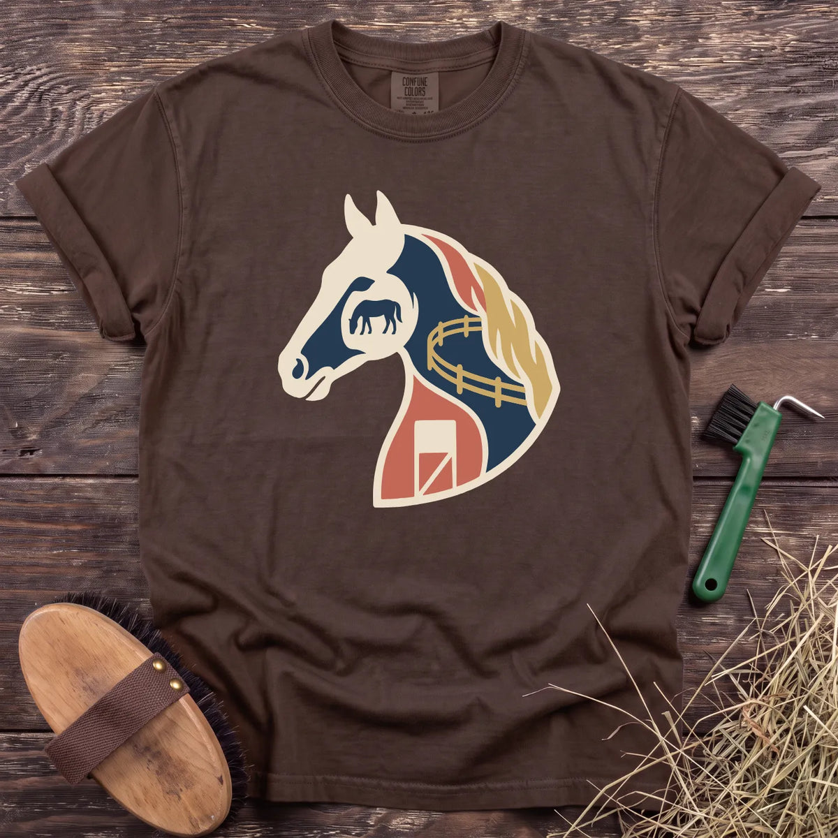 Horse Country T-Shirt in Espresso [color: Espresso]