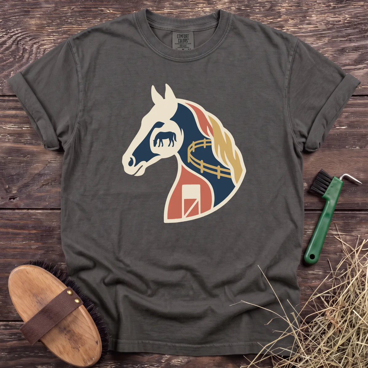 Horse Country T-Shirt in Pepper [color: Pepper]