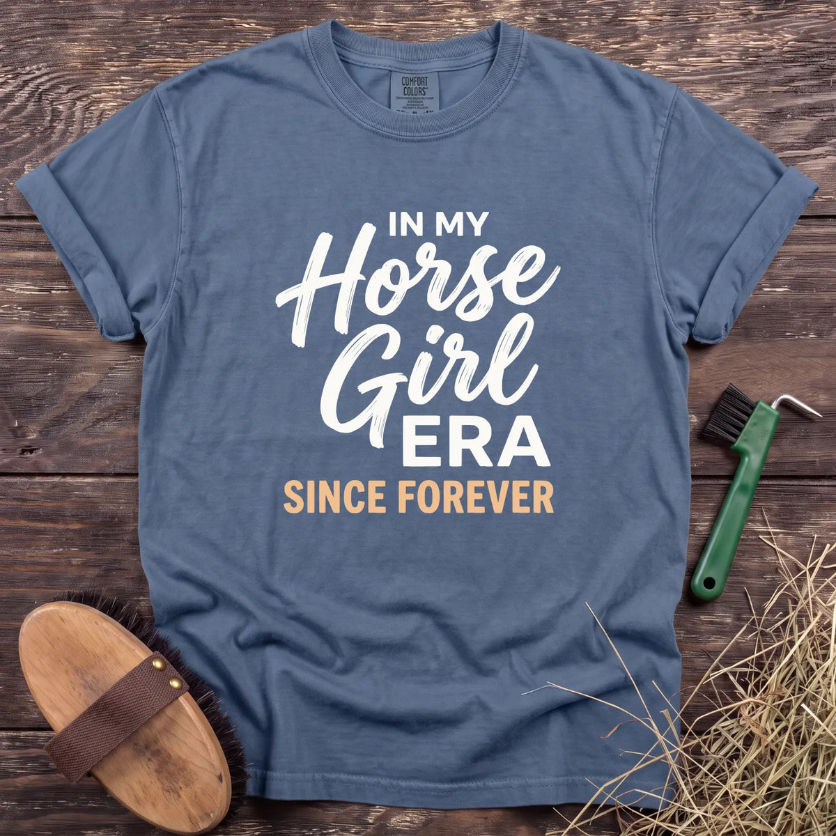 Horse Girl Era T-Shirt in Blue Jean [color: Blue Jean]