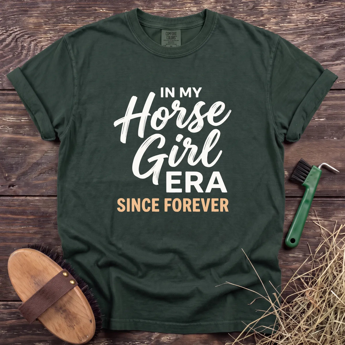 Horse Girl Era T-Shirt in Moss [color: Moss]