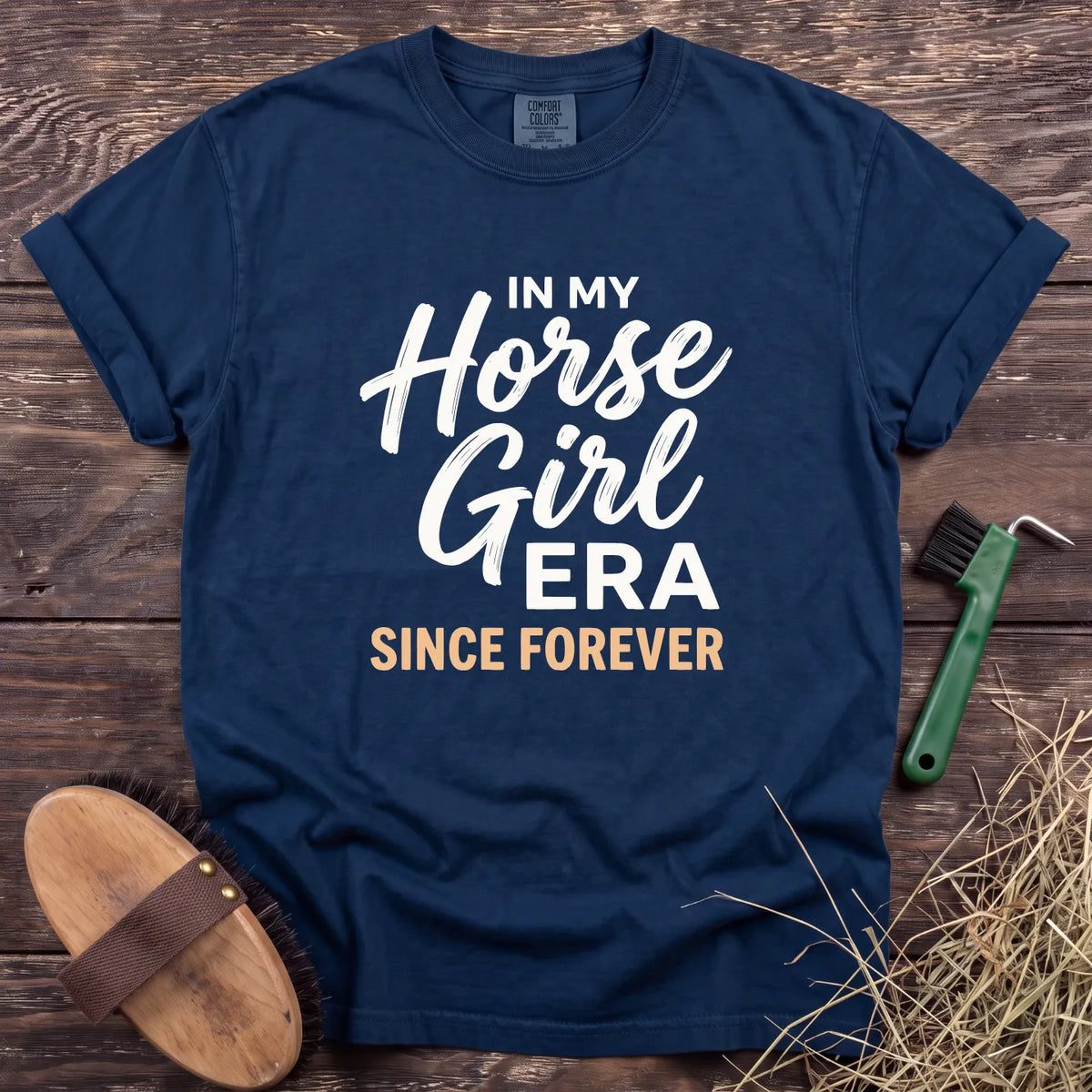 Horse Girl Era T-Shirt in Navy [color: Navy]