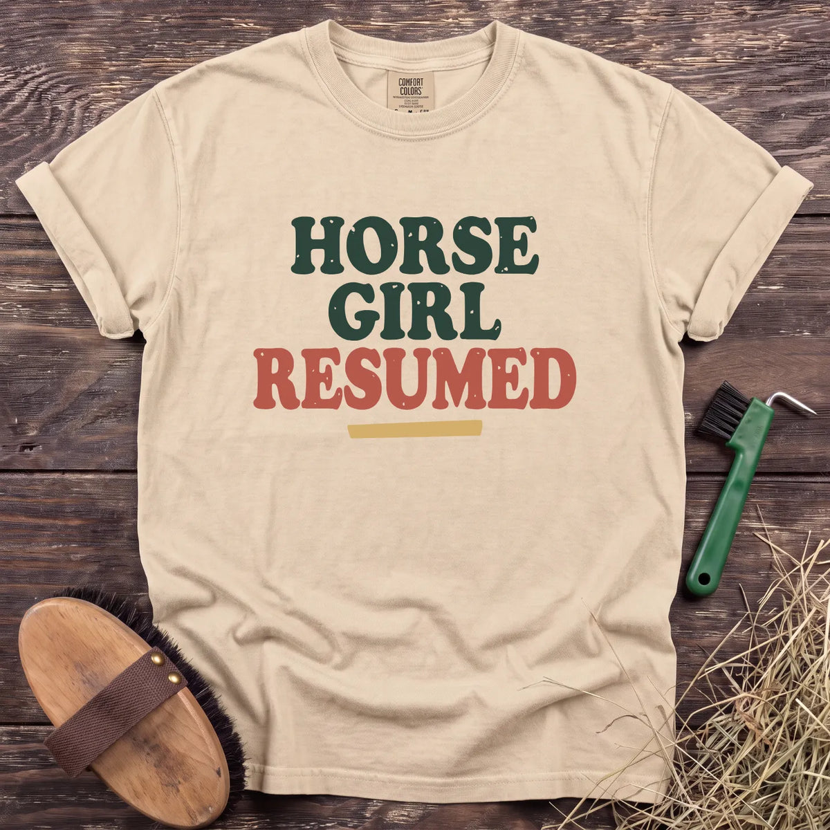Horse Girl Resumed T-Shirt in Ivory [color: Ivory]