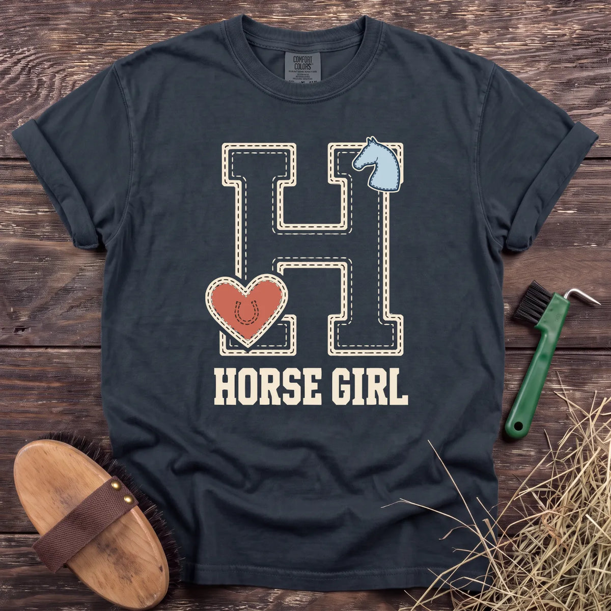 Horse Girl T-Shirt in Graphite [color: Graphite]