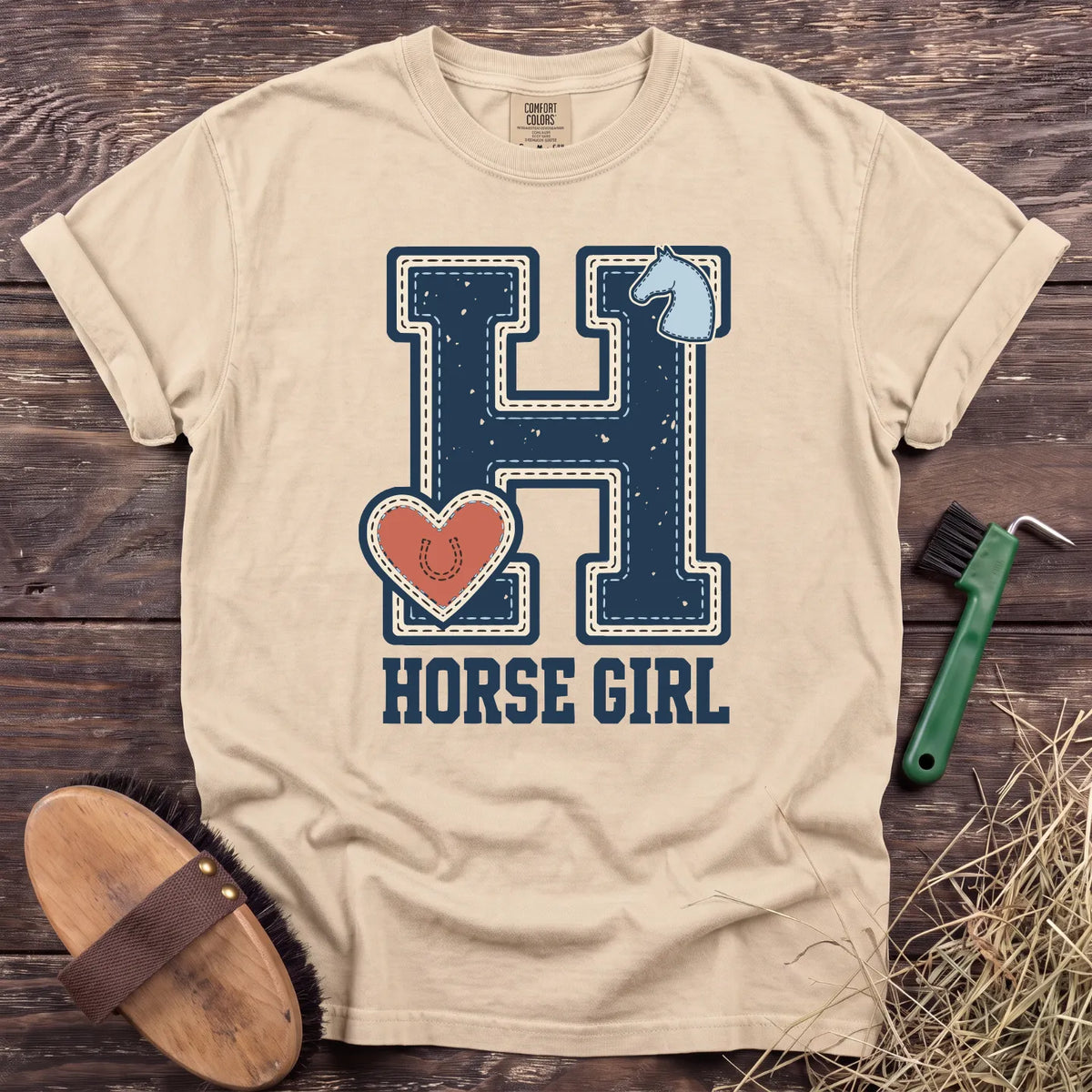 Horse Girl T-Shirt in Ivory [color: Ivory]