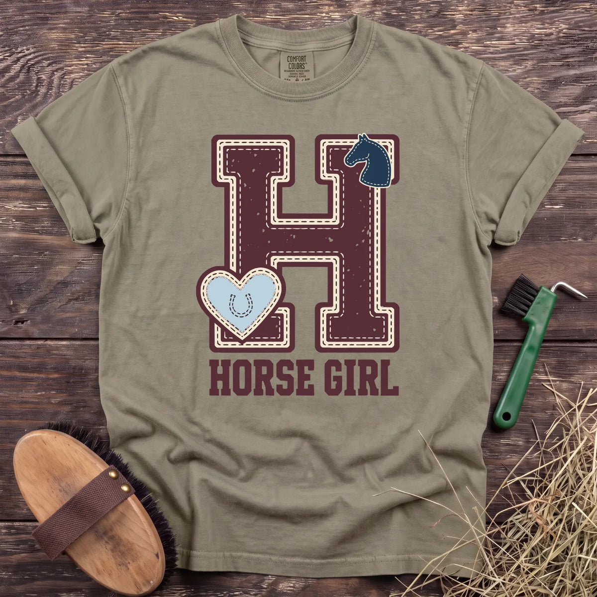 Horse Girl T-Shirt in Sandstone [color: Sandstone]
