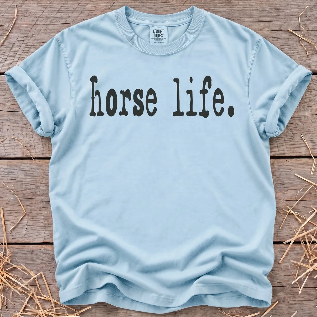 Horse Life T-Shirt in Chambray [color: Chambray]