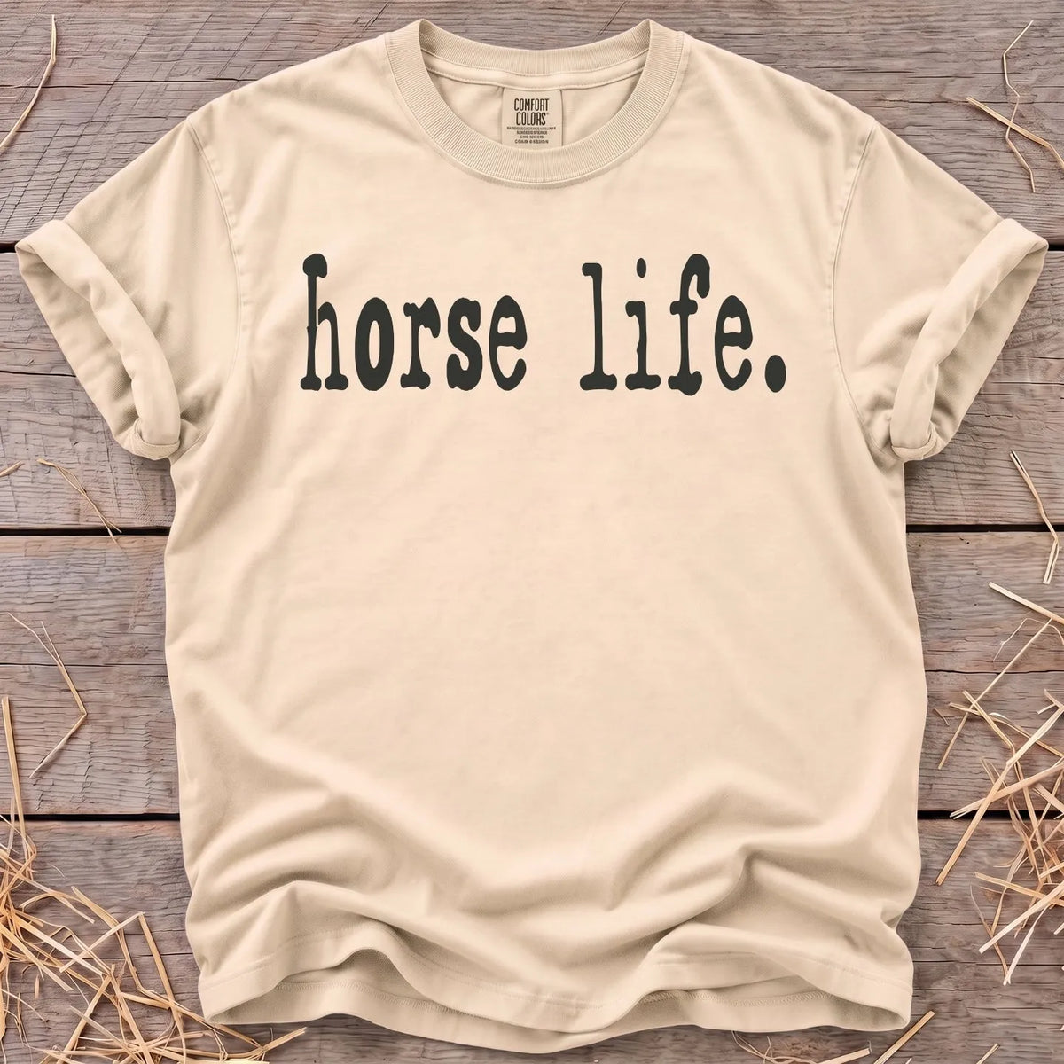 Horse Life T-Shirt in Ivory [color: Ivory]