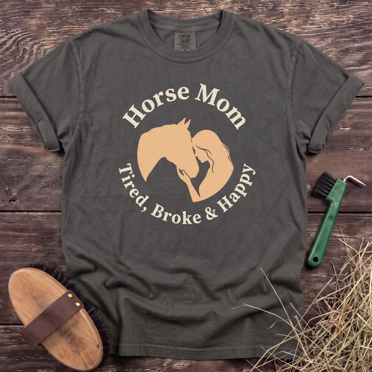 Horse Mom T-Shirt in Pepper [color: Pepper]