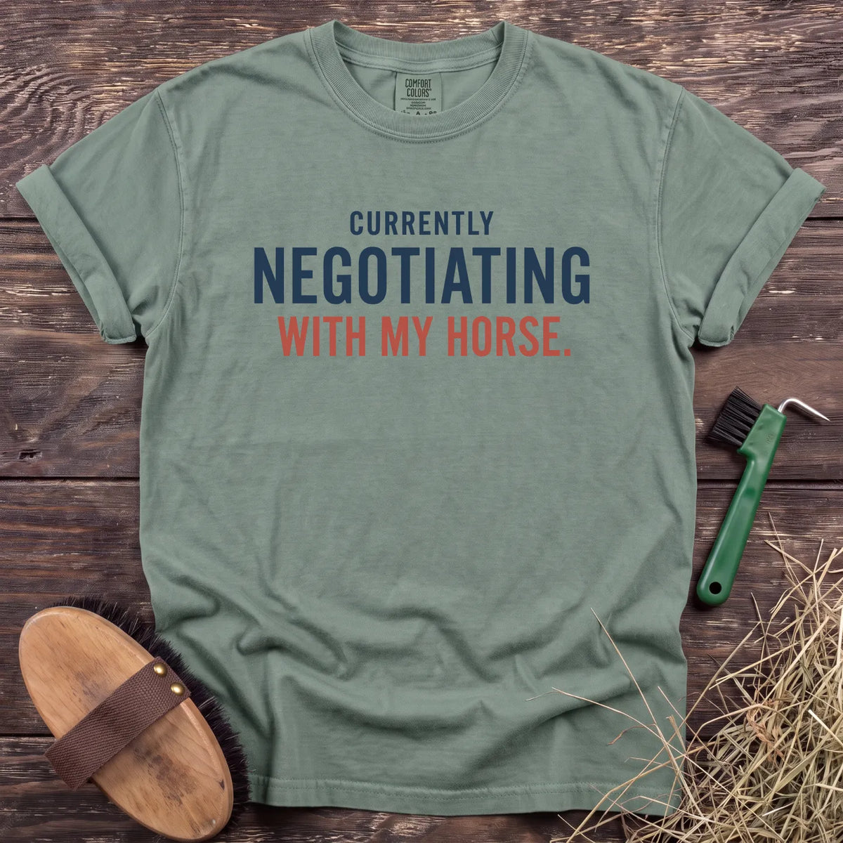 Horse Negotiations T-Shirt in Bay [color: Bay]