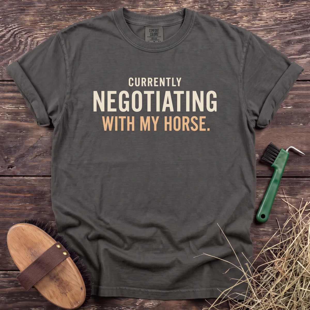 Horse Negotiations T-Shirt in Pepper [color: Pepper]