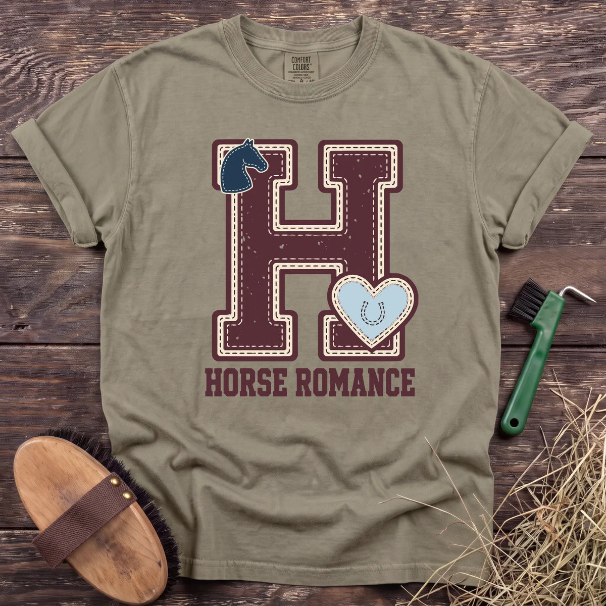 Horse Romance T-Shirt in Sandstone [color: Sandstone]