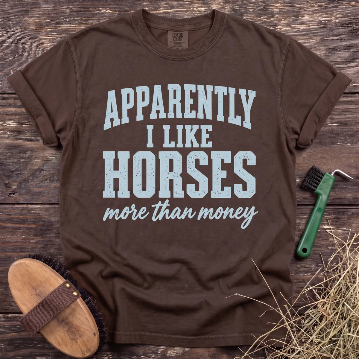 Horses Over Money T-Shirt in Espresso [color: Espresso]