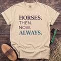Horses Then Now Always T-Shirt in Ivory [color: Ivory]