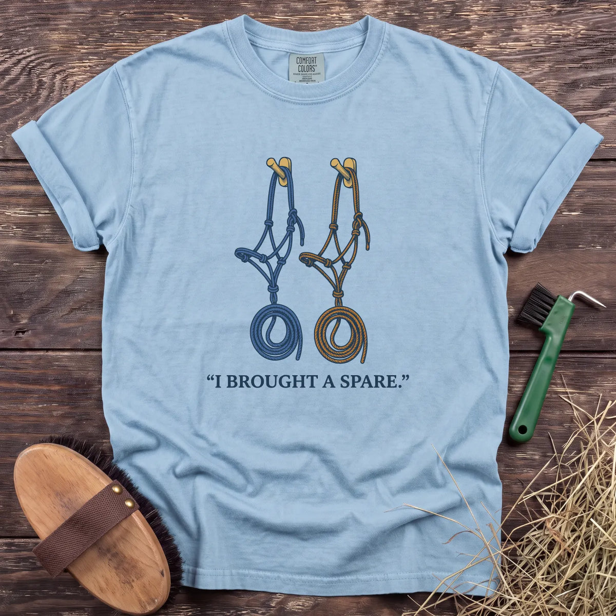 I Brought a Spare T-Shirt in Chambray [color: Chambray]