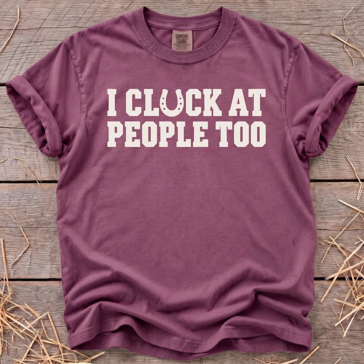 I Cluck at People T-Shirt in Berry [color: Berry]