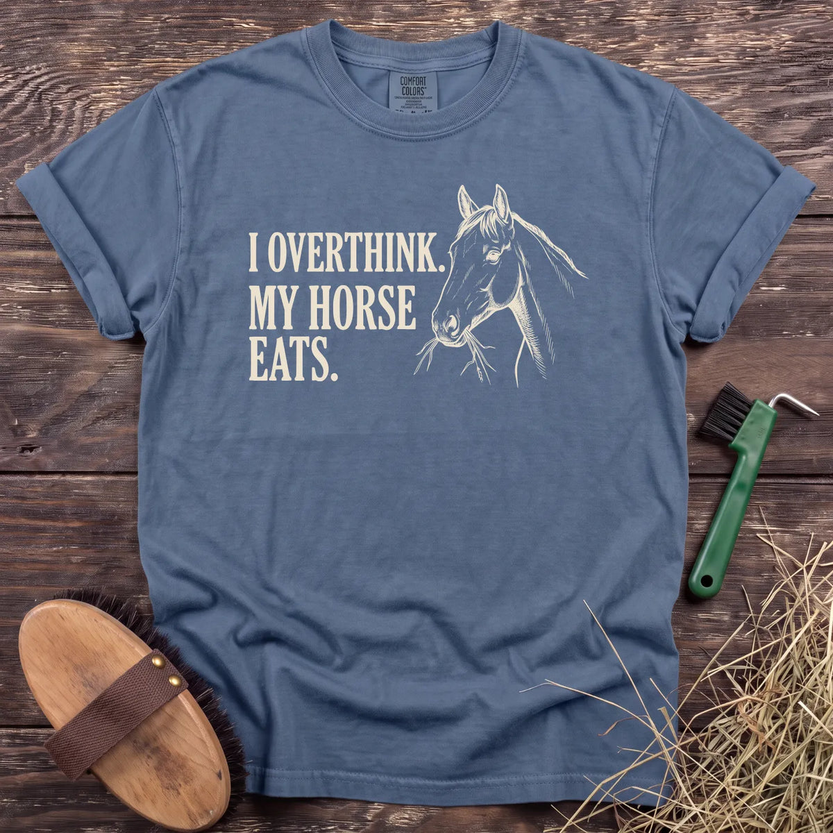 I Overthink T-Shirt in Blue Jean [color: Blue Jean]