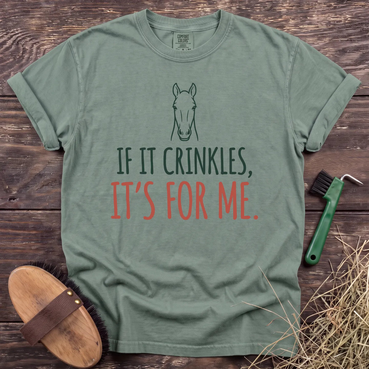 If It Crinkles T-Shirt in Bay [color: Bay]