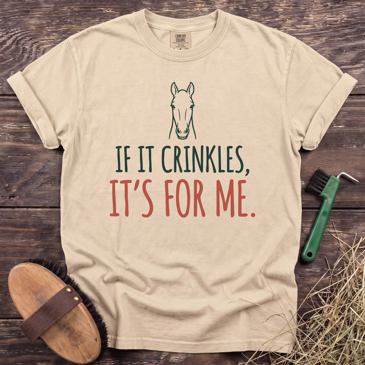 If It Crinkles T-Shirt in Ivory [color: Ivory]