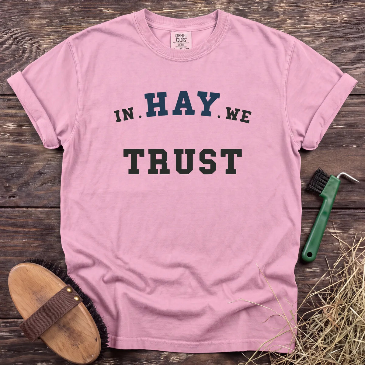 In Hay We Trust T-Shirt in Blossom [color: Blossom]