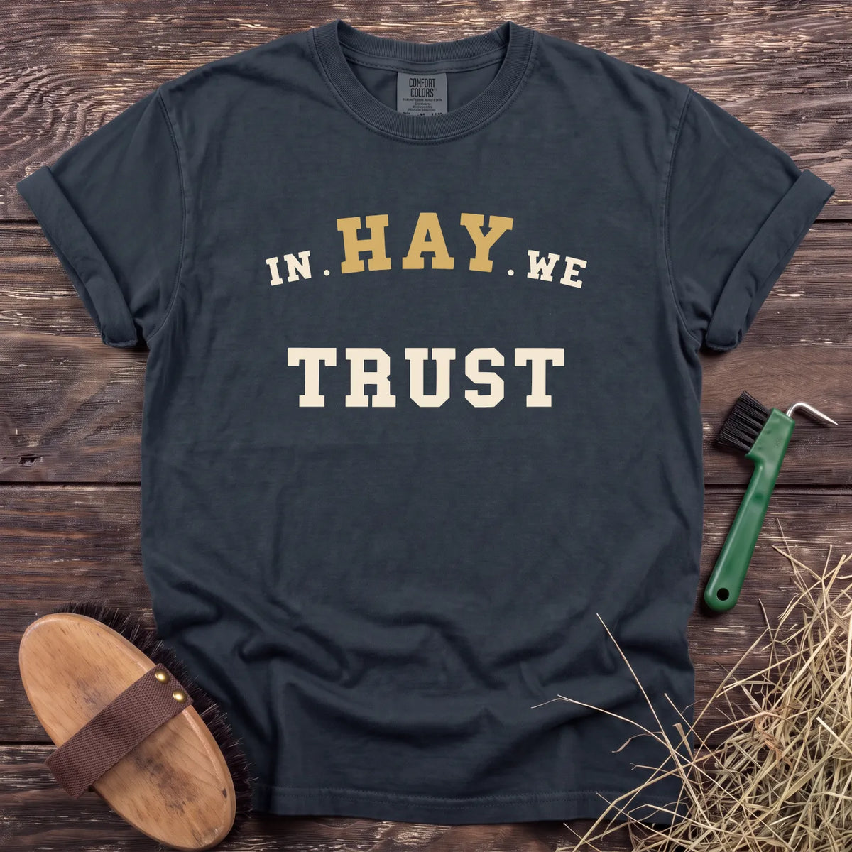In Hay We Trust T-Shirt in Graphite [color: Graphite]