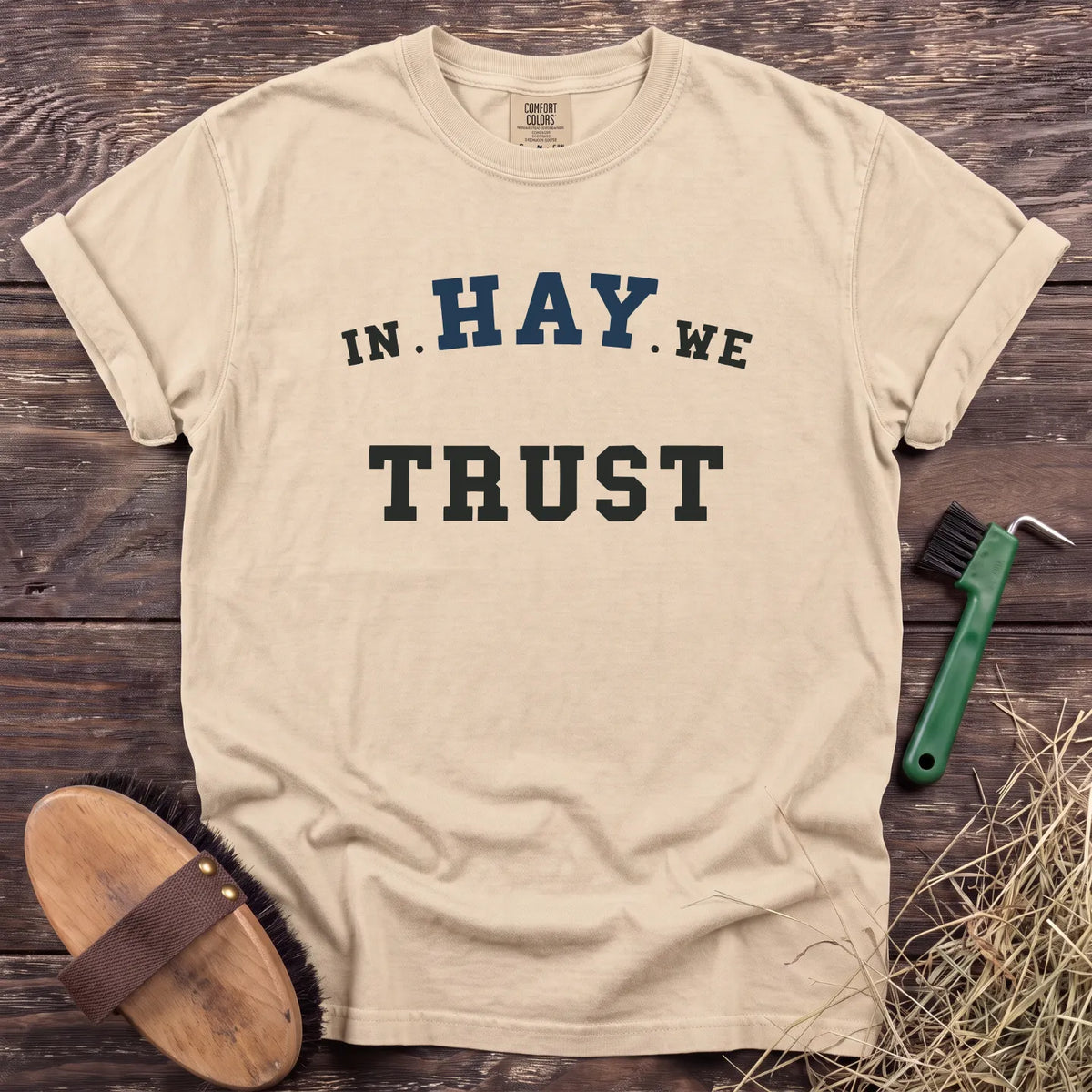 In Hay We Trust T-Shirt in Ivory [color: Ivory]