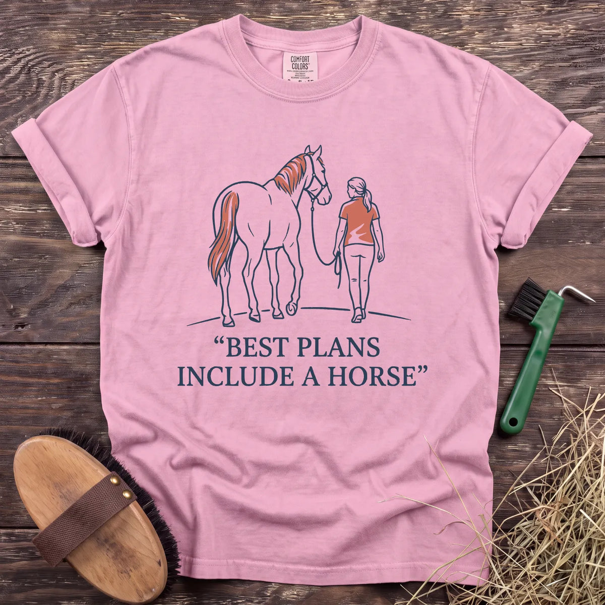 Include a Horse T-Shirt in Blossom [color: Blossom]