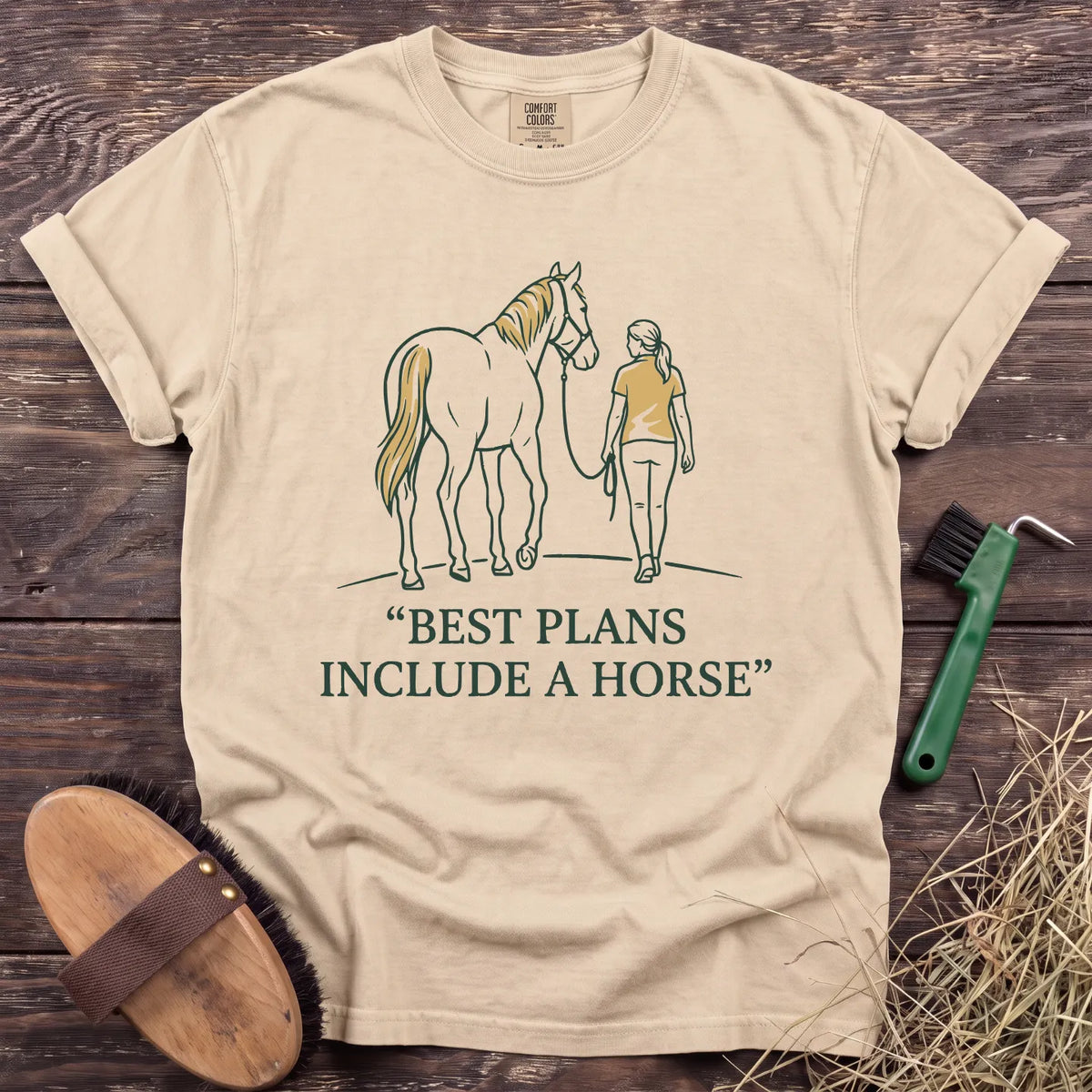 Include a Horse T-Shirt in Ivory [color: Ivory]