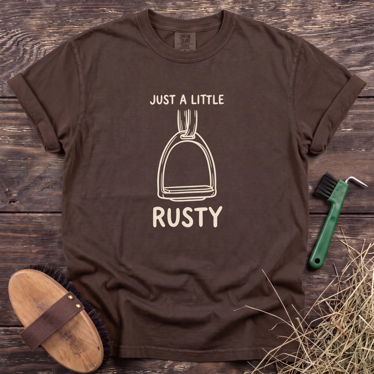 Just a Little Rusty T-Shirt in Espresso [color: Espresso]