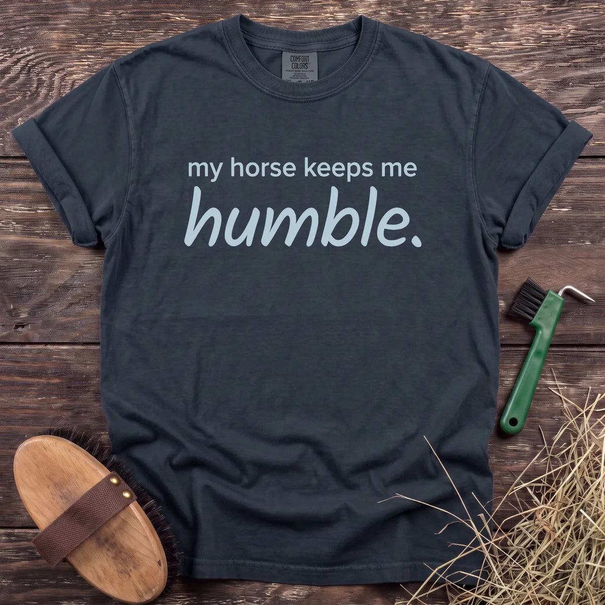 Keeps Me Humble T-Shirt in Graphite [color: Graphite]