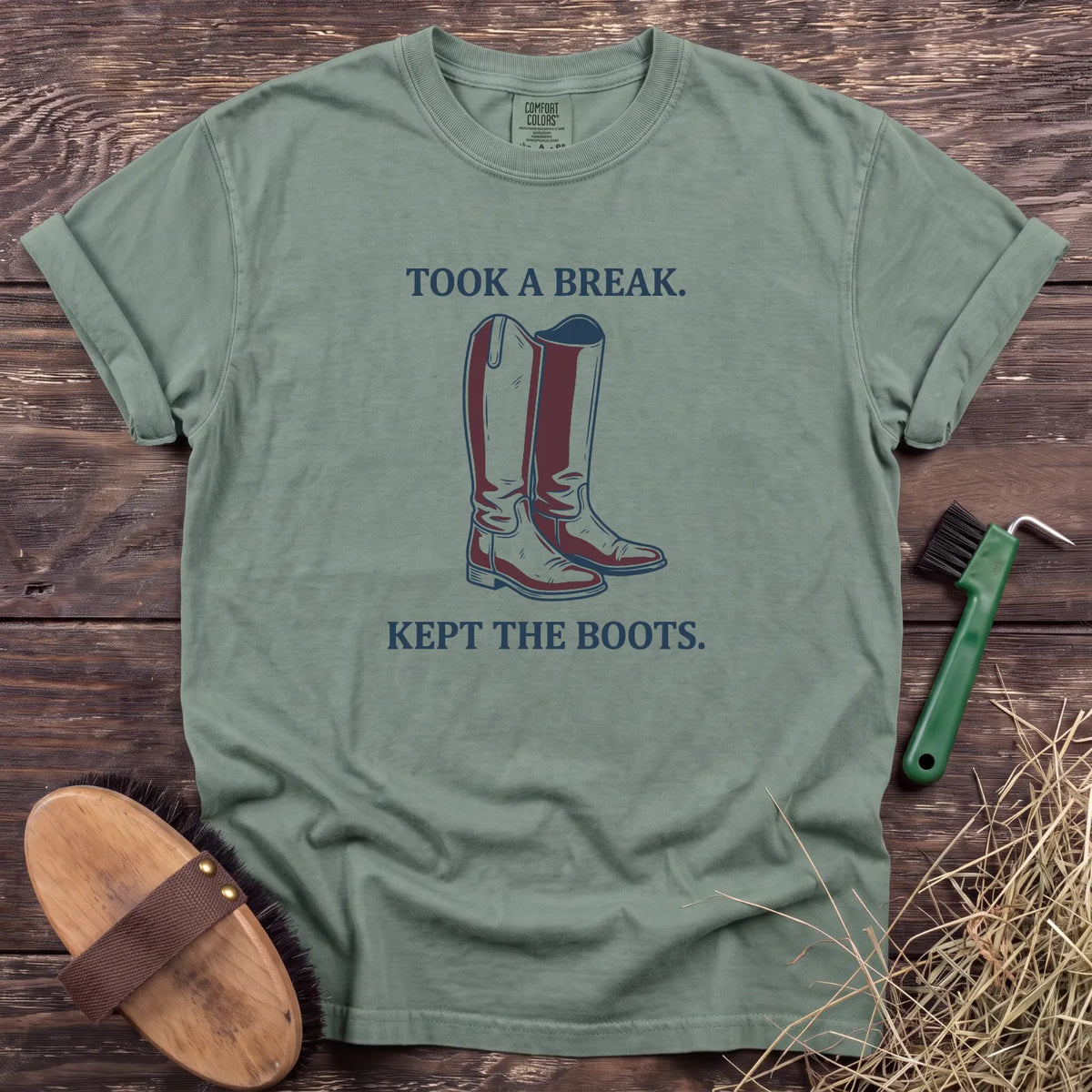 Kept the Boots T-Shirt in Bay [color: Bay]
