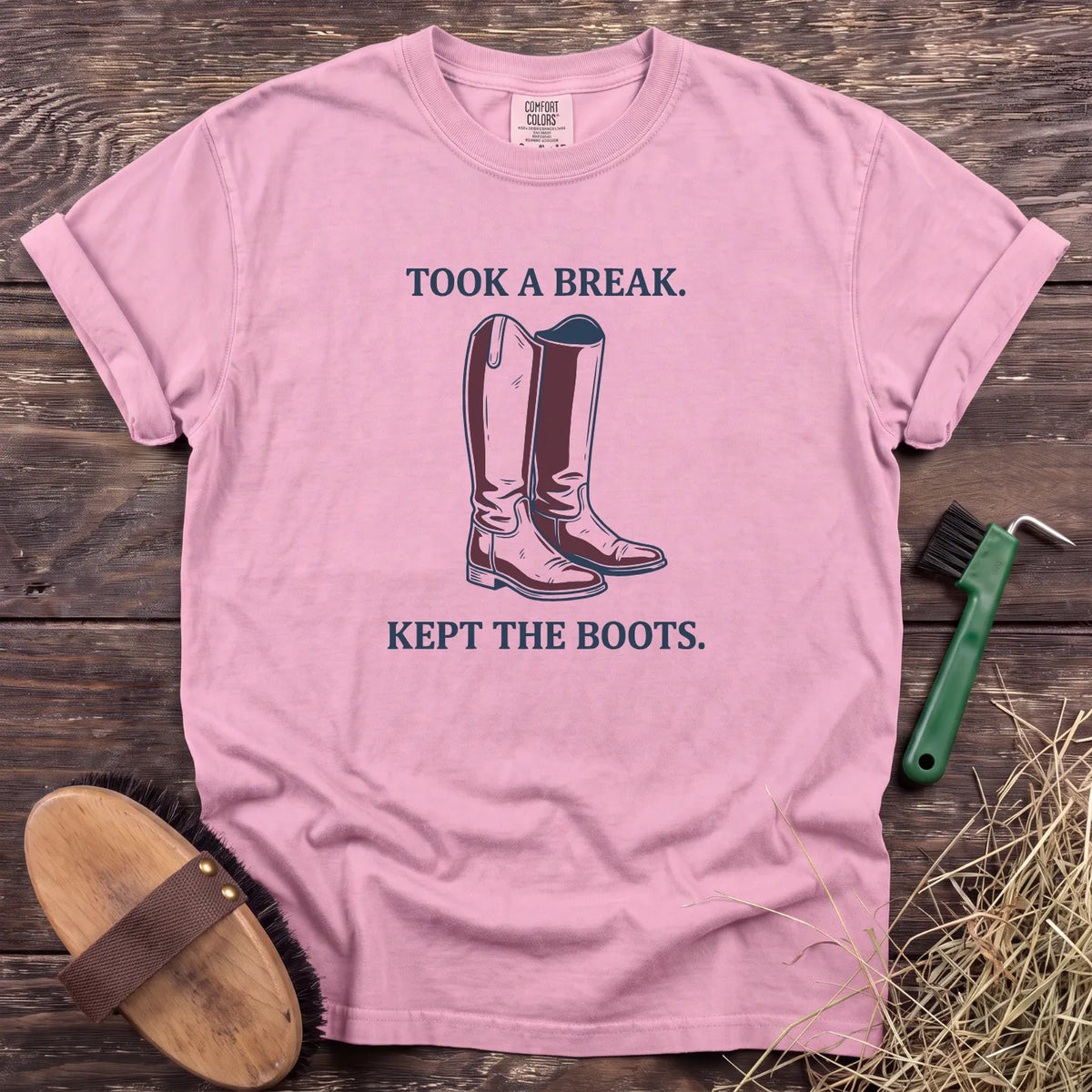 Kept the Boots T-Shirt in Blossom [color: Blossom]