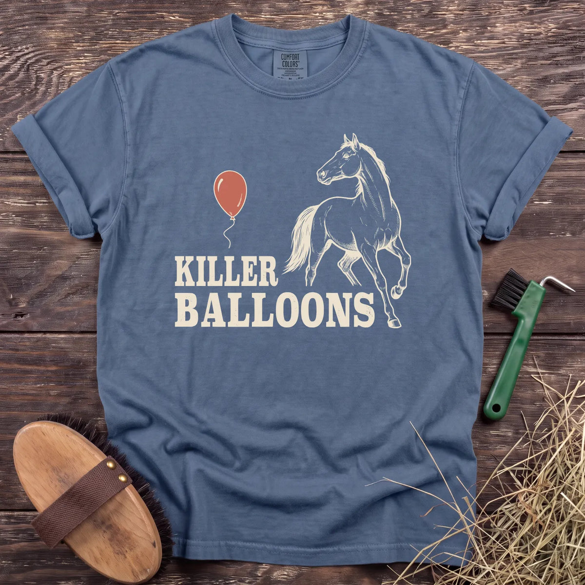 Killer Balloons T-Shirt in Blue Jean [color: Blue Jean]