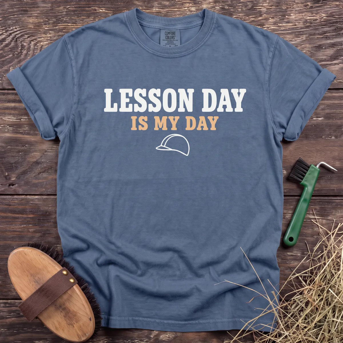 Lesson Day T-Shirt in Blue Jean [color: Blue Jean]