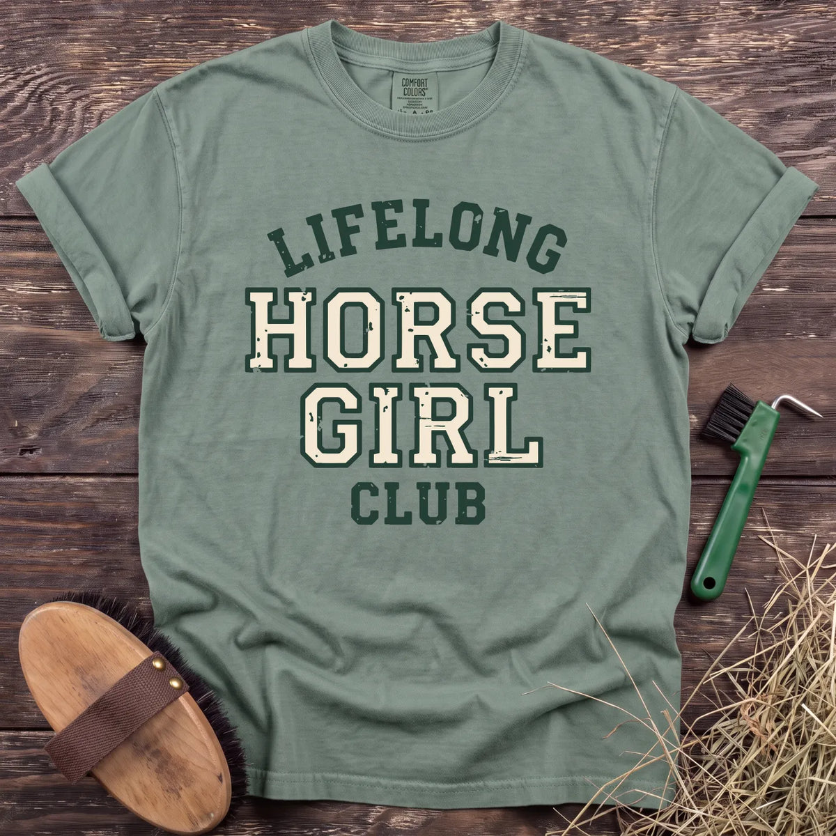 Lifelong Horse Girl Club T-Shirt in Bay [color: Bay]