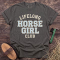 Lifelong Horse Girl Club T-Shirt in Pepper [color: Pepper]