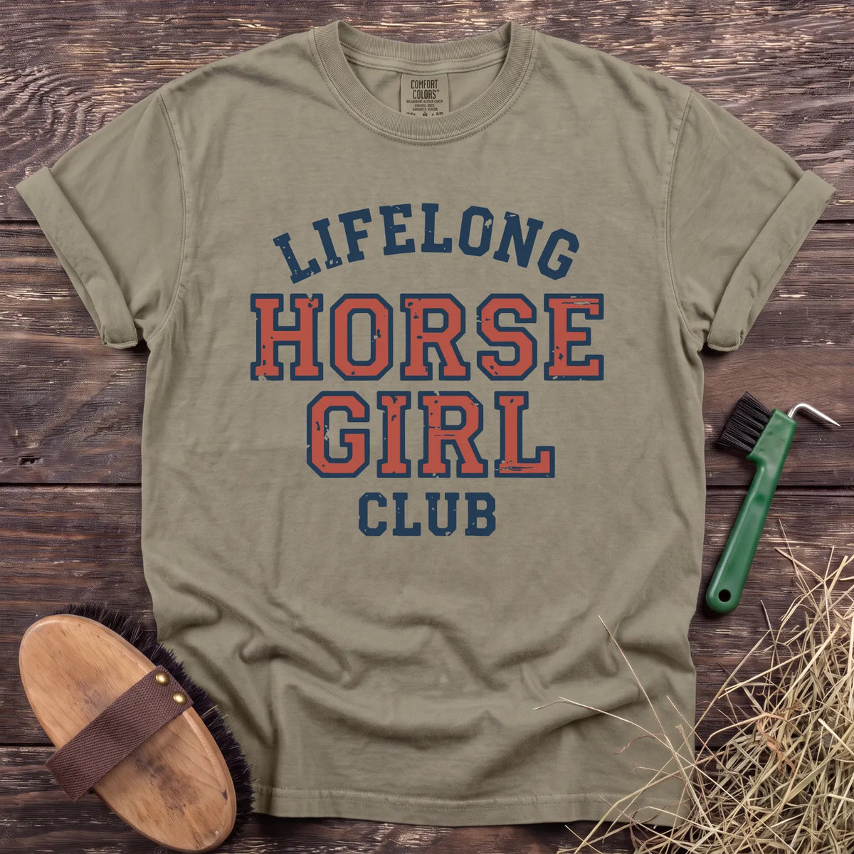 Lifelong Horse Girl Club T-Shirt in Sandstone [color: Sandstone]