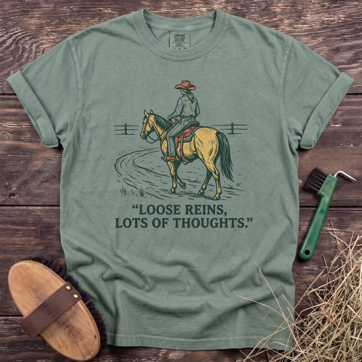 Loose Reins T-Shirt in Bay [color: Bay]