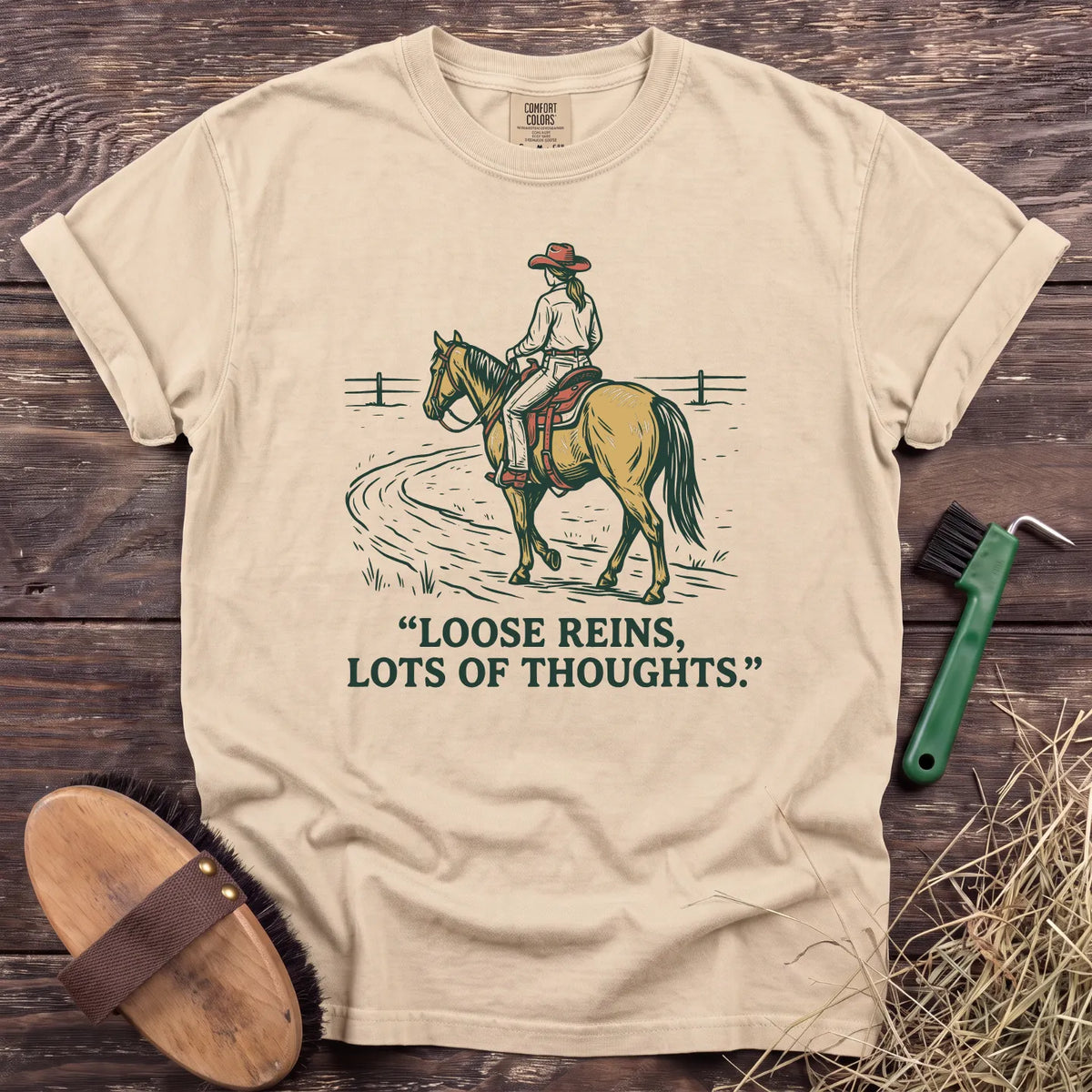 Loose Reins T-Shirt in Ivory [color: Ivory]