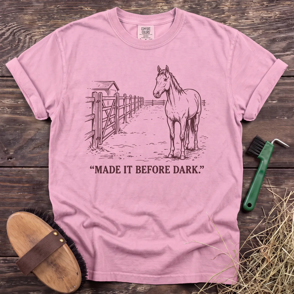 Made It Before Dark T-Shirt in Blossom [color: Blossom]