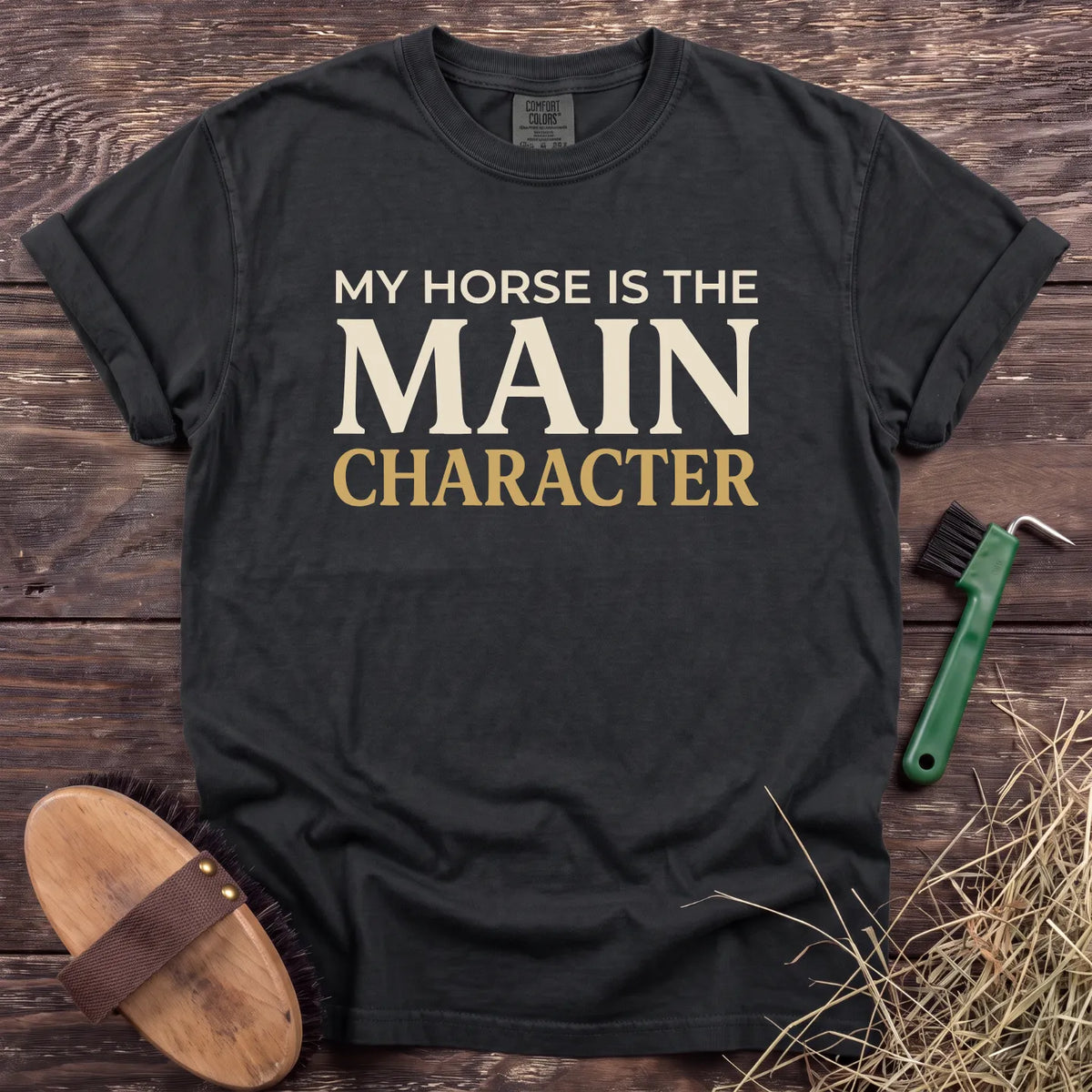 Main Character T-Shirt in Black [color: Black]