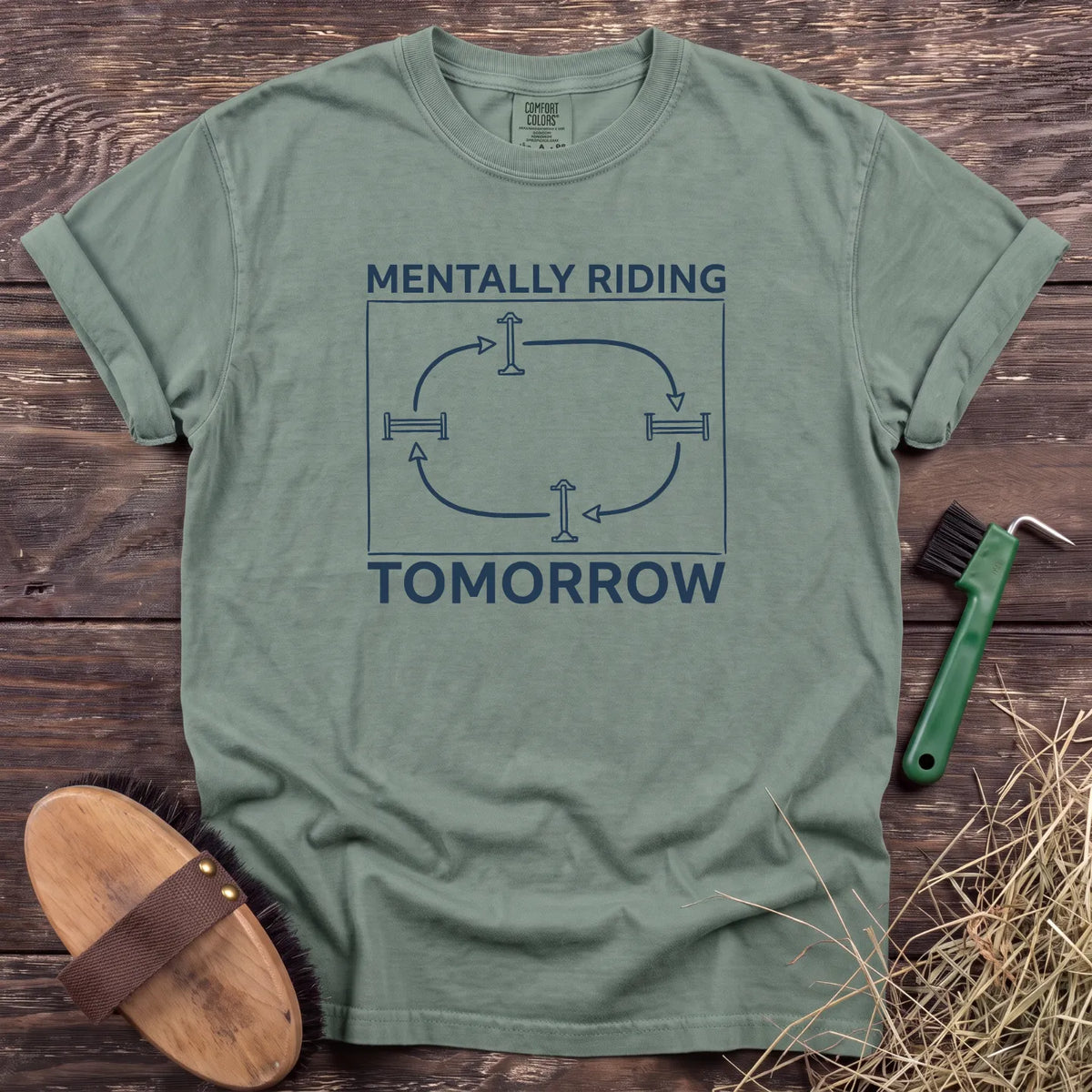 Mentally Riding T-Shirt in Bay [color: Bay]