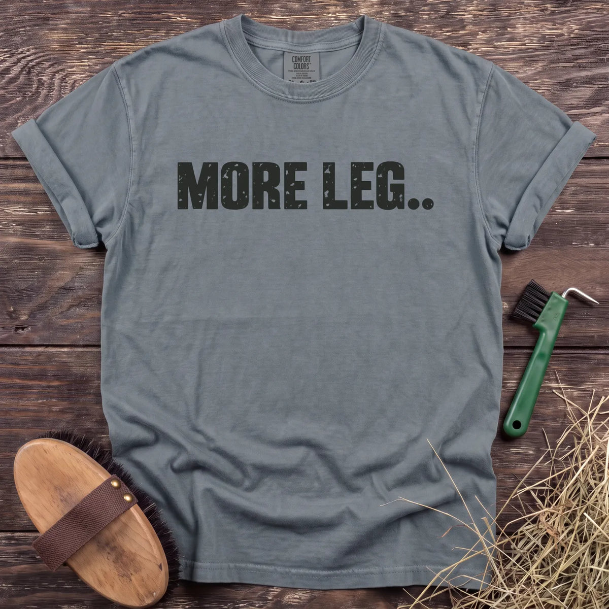 More Leg T-Shirt in Granite [color: Granite]