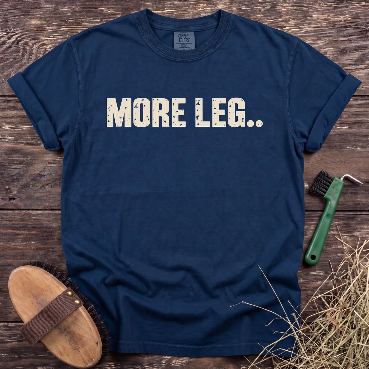 More Leg T-Shirt in Navy [color: Navy]